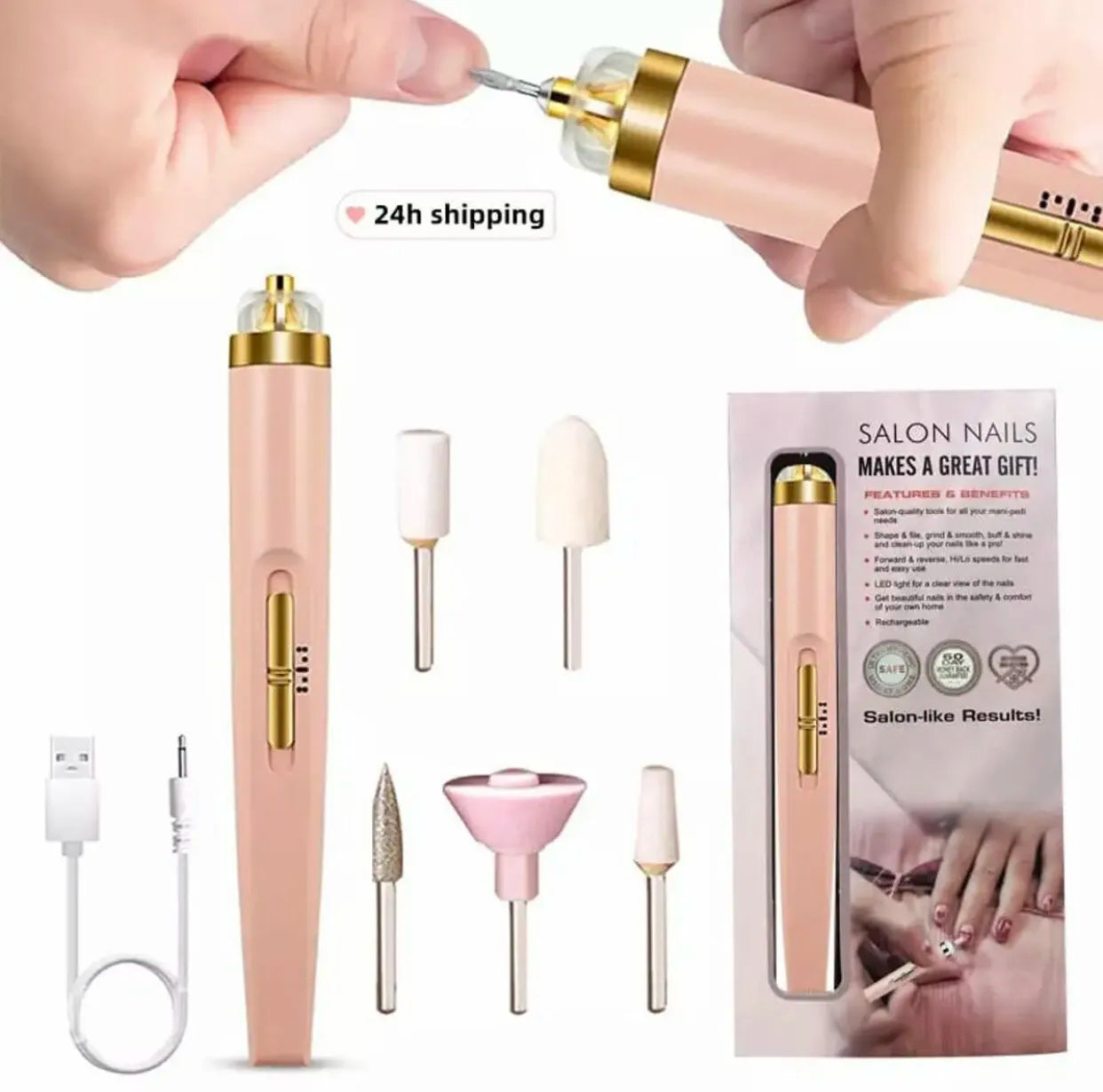 Nail File and Full Manicure and Pedicure Tool