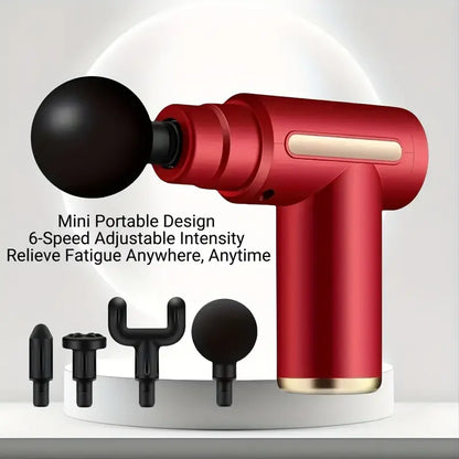 Massager Gun with 4 Interchangeable Heads
