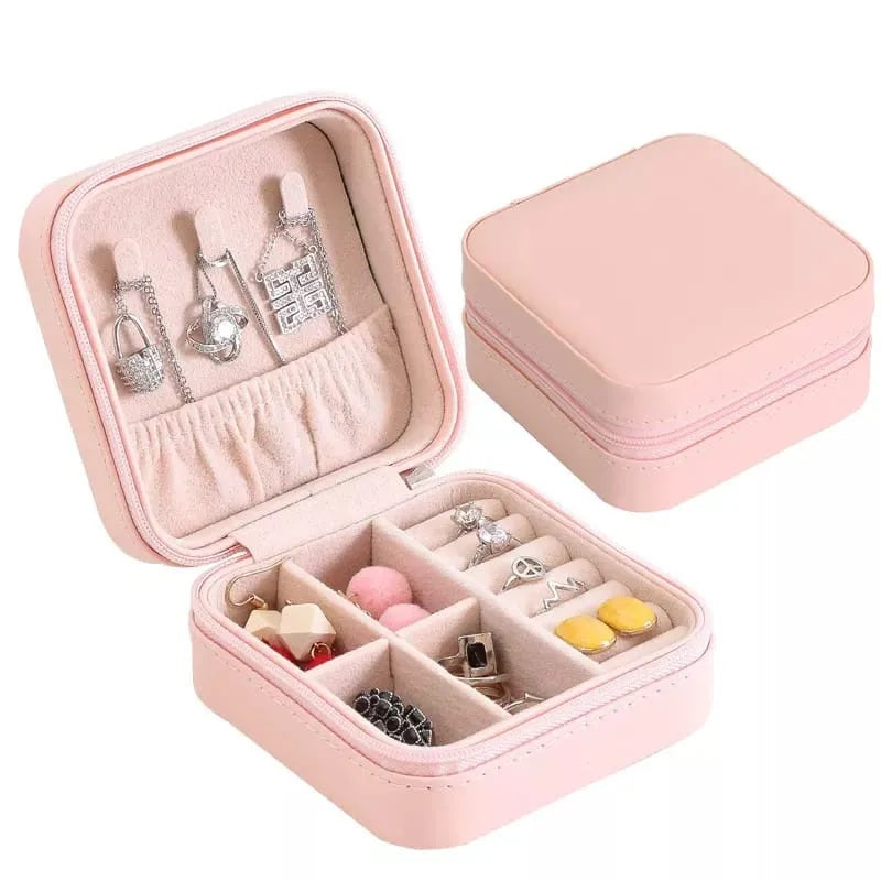 Portable Faux Leather Jewellery Storage