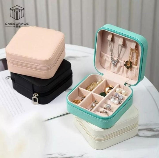 Portable Faux Leather Jewellery Storage