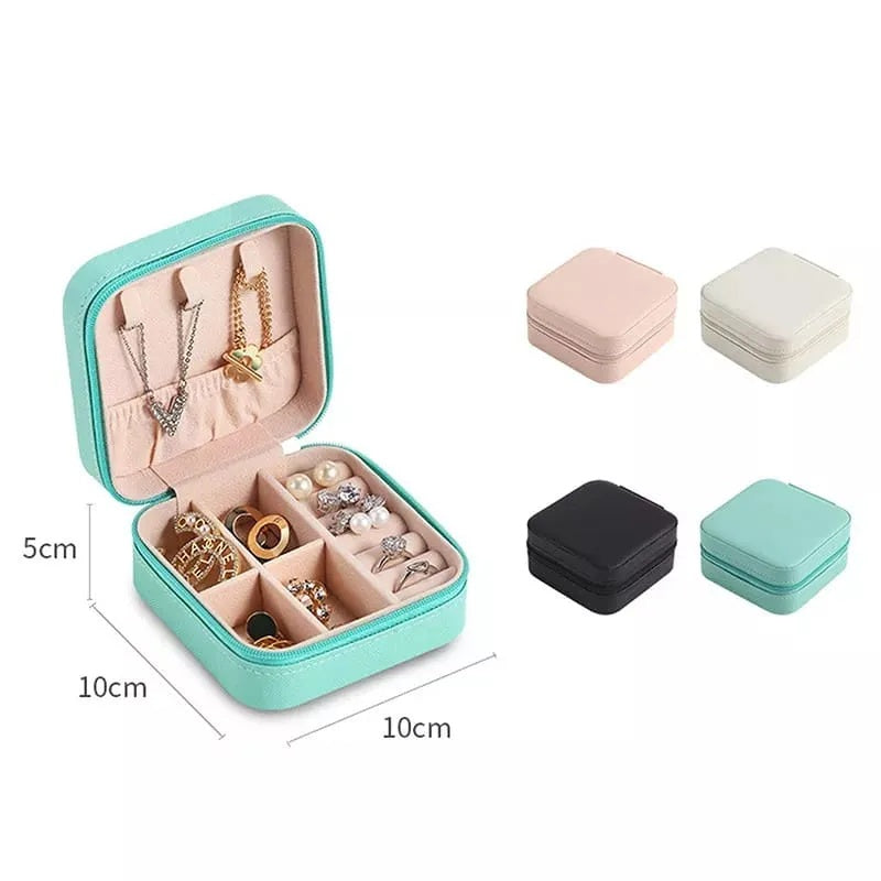 Portable Faux Leather Jewellery Storage
